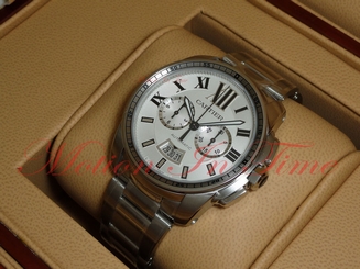 Cartier Calibre Chronograph Stainless Steel 42mm Stainless Steel Brclt W7100045 587421315864