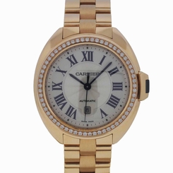 Cle de Cartier 31mm 18k Rose Gold with Original Diamonds Ladies Watch WJCL0003