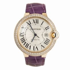 Cartier Ballon Bleu 42.1MM Automatic 18K Rose Gold, WE900851 Diamond Bezel