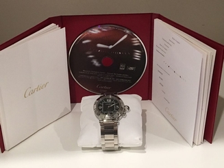 Brand New Cartier Pasha Watch 2790 - Stainless Steel With Black Dial