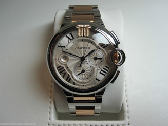 Cartier Ballon Bleu Extra Large (XL) Model, Auto, Chrono, Ref# W6920063 -TwoTone