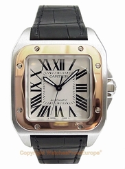 CARTIER Santos 100 Medium Steel/18k Gold W20107X7 - Box/Papers Retail $8850
