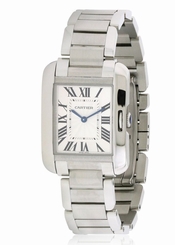 Cartier Tank Anglaise Stainless Steel Automatic Ladies Watch W5310044