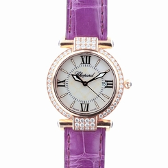 Chopard Imperiale 18K Rose Gold Quartz MOP Dial Diamond Ladies Watch 384238-5003