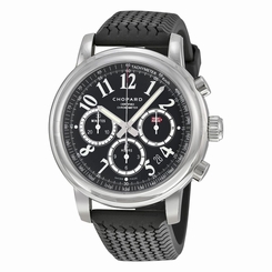 CHOPARD MEN'S MILLE MIGLIA 42MM BLACK RUBBER BAND AUTOMATIC WATCH 168511-3001
