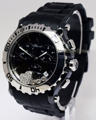 Chopard Happy Sport Black Ceramic Chronograph Diamonds Box/Papers 2016  8515