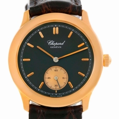 Chopard Classique 18K Rose Gold Black Dial Watch 16/1168
