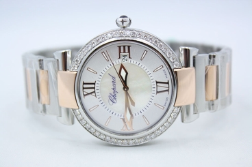 CHOPARD IMPERIALE TWO TONE 18K ROSE GOLD SS DIAMOND ENCRUSTED WATCH 388532-6002 722630120599