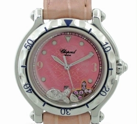 Pre-Owned CHOPARD Happy Sport Fish 27 / 8921-403 Ladies Pink Shell Quartz, MD