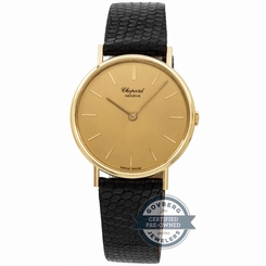Chopard Dress Watch 165011 Manual 34mm Yellow Gold Mens Strap Watch