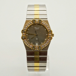 Men's Chopard St. Moritz Watch 18K/SS OEM Chopard VS-1 DIAMOND BEZEL/DIAL w/Box~
