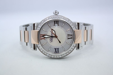 CHOPARD IMPERIALE TWO TONE 18K ROSE GOLD SS DIAMOND ENCRUSTED WATCH 388531/6002