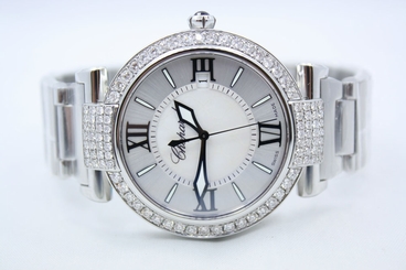 CHOPARD IMPERIALE 40MM STAINLESS STEEL DIAMOND ENCRUSTED WATCH 388531-3003 845960024419