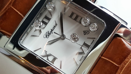 Chopard Happy Sport XL Square 288447-3001 5 Five Floating Diamond Quartz