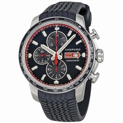 CHOPARD MEN'S STEEL BRACELET & CASE AUTOMATIC BLACK DIAL ANALOG WATCH 3001