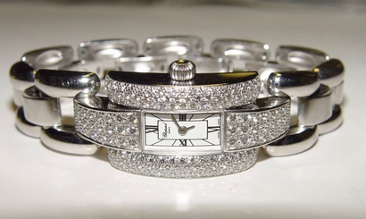 Chopard La Strada Watch 18K Diamond Case, Bracelet 7" 41/6567 List-$36,300.00