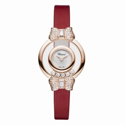 CHOPARD WOMEN'S HAPPY DIAMONDS ICONS 25.8MM BROWN QUARTZ WATCH 209425-5001
