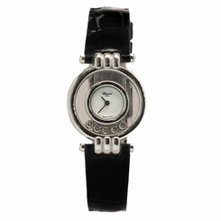 CHOPARD HAPPY DIAMOND 20/5523 QUARTZ WOMEN WATCH 18K WHITE GOLD 5 DIAMONDS