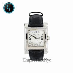CHOPARD HAPPY SPORT 28/8447 QUARTZ WOMEN WATCH FIVE FLOATING DIAMONDS STAINLESS