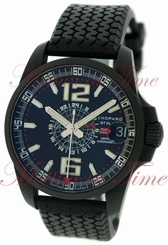 Fake AAA Chopard Mille Miglia GT XL GMT Black Dial Black PVD Steel on Rubber 16/8514-3001 845960007405 Watch