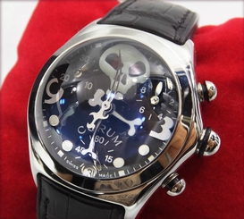 Pre-Owned CORUM Jolly Roger Chrono Limited SS/Leather Men's Watch 196.260.20,MR