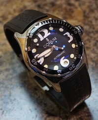 MENS CORUM BUBBLE AUTOMATIC DIVERS WATCH 44MM RUBBER STRAP