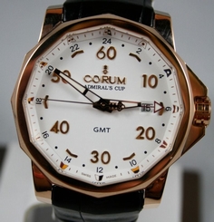 Corum Admiral Cup 44 GMT $22,650.00 Gent's 18k Rose Gold Dual Time watch.