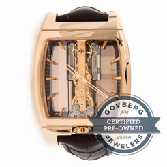 Corum Golden Bridge 313.165.55/0002 Automatic Rose Gold Skeleton Strap Watch