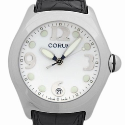 Pre-Owned Corum Bubble SS/Leather White Dial Men's Quartz Watch 163.150.20, MR