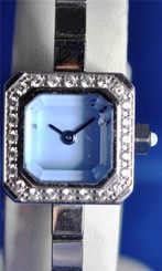 Corum Sugar Cube Diamond Bezel Quartz Stainles steel Ladies Watch