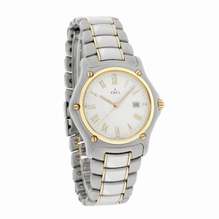 Ebel 1911 Series Mens 18K Gold White Dial Swiss Quartz Dress Watch
