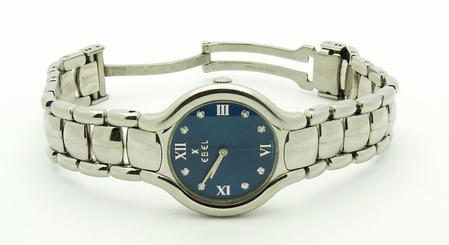 Ebel Beluga E9157421 Stainless Steel W/Diamond Hour Markers Ladies Quartz Watch