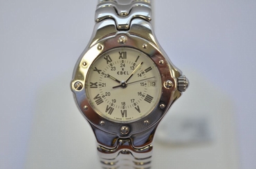 Hard to find Ebel Sportwave Stainless Steel Ladies Watch E9087622