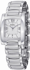 Ebel Brasilia Stainless Steel White Guilloche Dial w/Date Women's Watch 1215774 722631207800