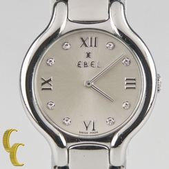 Ebel Women's Stainless Steel Quartz Beluga Watch w/ Diamond Markers Great!