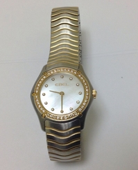 Women's  Ebel Stainless Steel & Gold Watch Mother of Pearl Dial, Quartz Movement
