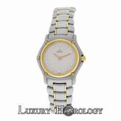 Ladies Ebel 911 Stainless Steel 1057901 Diamond MOP Dial 18K Gold Quartz Watch