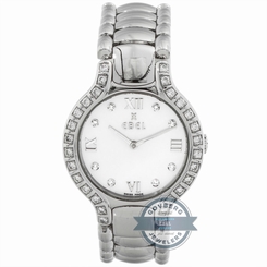 Ebel Beluga E9157428-20 Quartz 27mm Steel Diamonds MOP Ladies Bracelet Watch