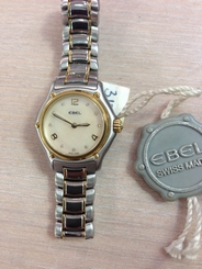 BRAND NEW EBEL 1911 LADY TWO TONE 18K GOLD 1090211 MOTHER OR PEARL DIAMOND