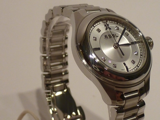 New Authentic Ebel Steel Dial & Crown with Diamonds