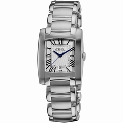 EBEL BRASILIA 9257M31-61500 LADIES 28MM SILVER STEEL BRACELET & CASE DATE WATCH