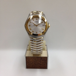 New Ebel Classic Wave Two Tone  Roman 18K gold Stainless Swiss Watch E1187F41
