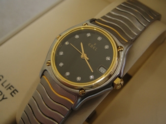 Authentic EBEL Wave 24K Diamond Dot Ladies Wristwatch *BEAUTIFUL*