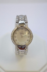 Ladies Ebel Beluga SS & Diamond Watch MOP & Silver Dial E9157428-30
