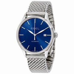 Ebel Classic Automatic Blue Dial Stainless Steel Mens Watch 1216149