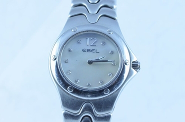 EBEL SPORTWAVE WOMEN'S WATCH 28MM STEEL/STEEL CLASSIC WATCH DIAMONDS