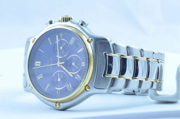 EBEL 1911 STAINLESS STEEL CHRONO AUTOMATIC STEEL/GOLD TOP CONDITION WITH BAND