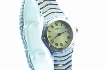 EBEL CLASSIC WAVE LADIES 25MM TOP CONDITION STEEL/750 GOLD 1911