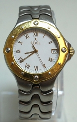 Ebel Sportwave 18kt Gold Bezel Watch E6187631