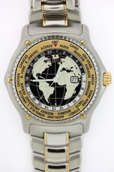 Ebel Voyager GMT �C 18KT Yellow Gold + Stainless Steel �C?LIFETIME WARRANTY